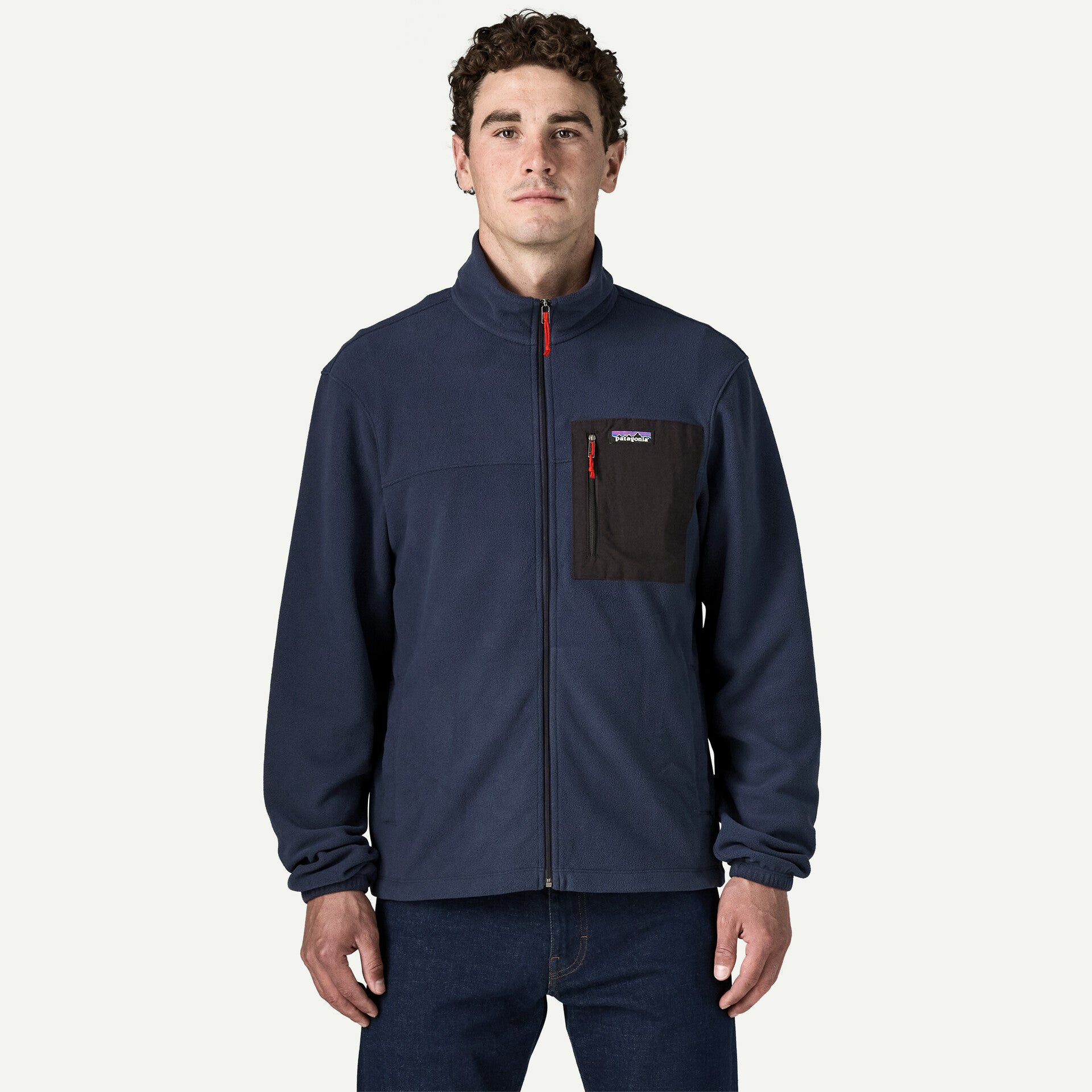 Men's Micro D Fleece Patch Pocket Jacket