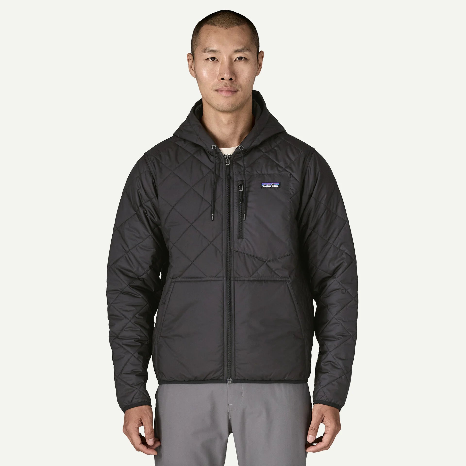 Men's Diamond Quilted Bomber Hoody