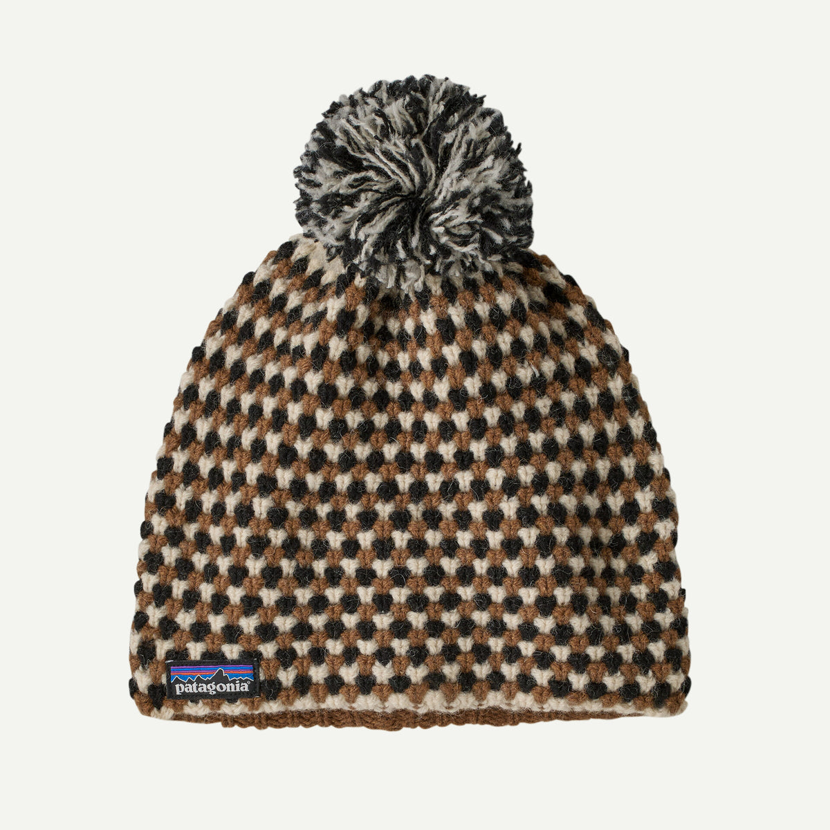 Snowbelle Beanie – Tri Color: Nest Brown