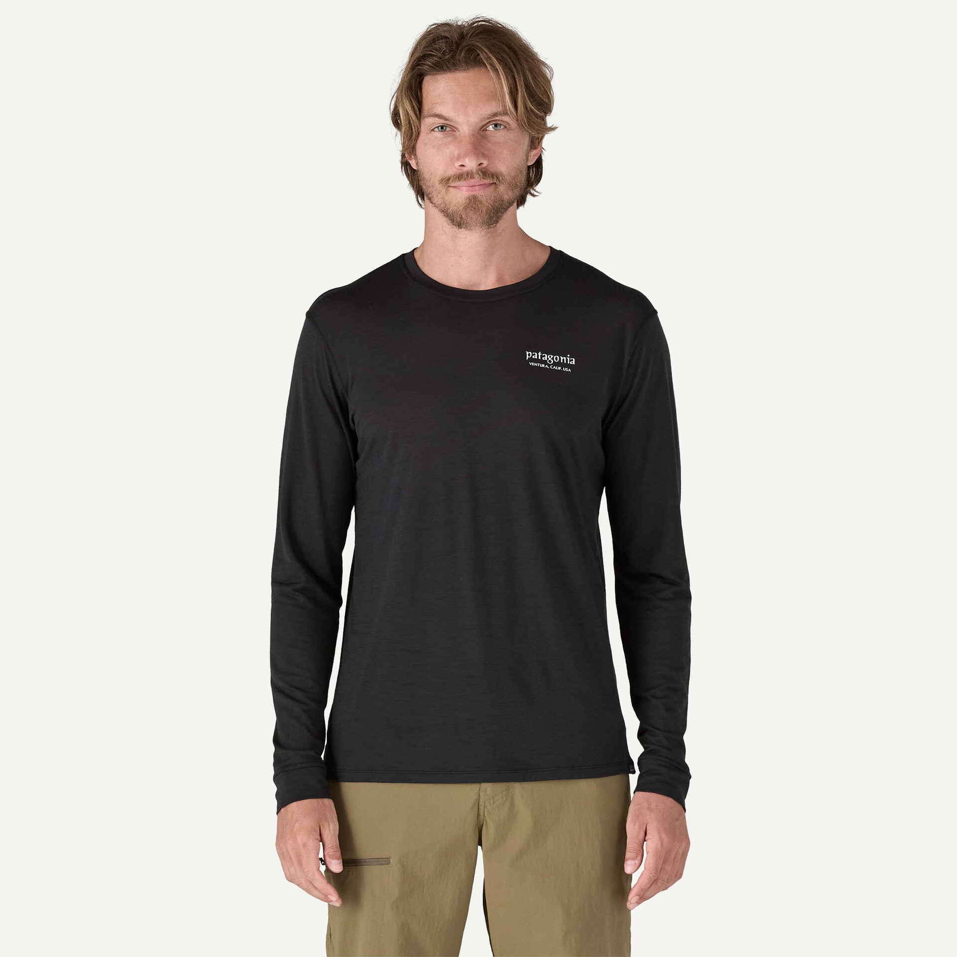 Men's Long-Sleeved Capilene Cool Merino Blend Graphic Shirt