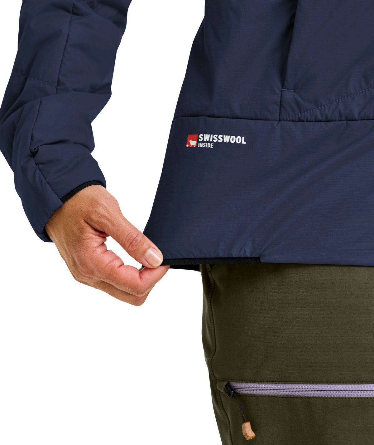 Women’s Swisswool Piz Duan Jacket – Blue Nunatak