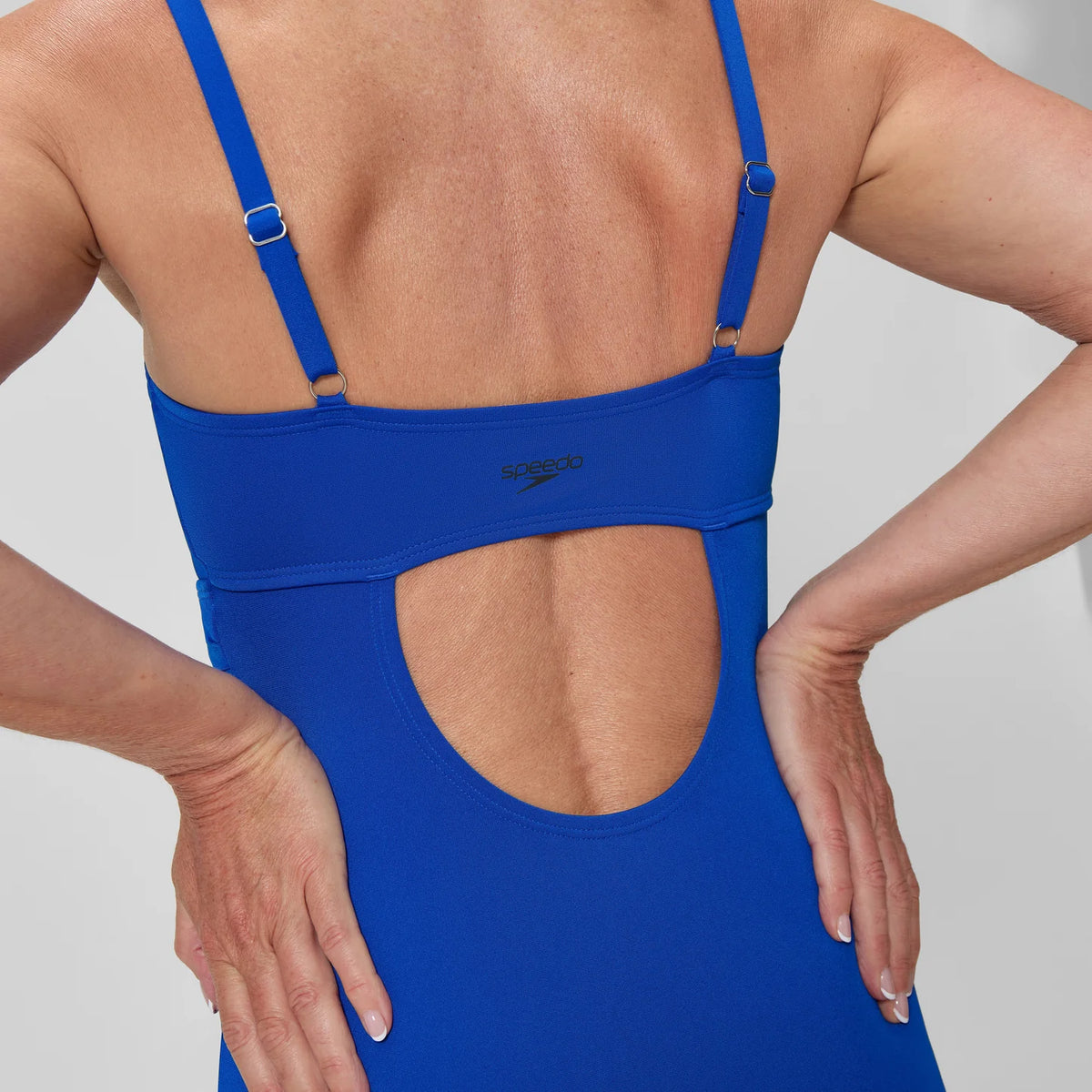 Women's Solid Shirred Adjustable One Piece