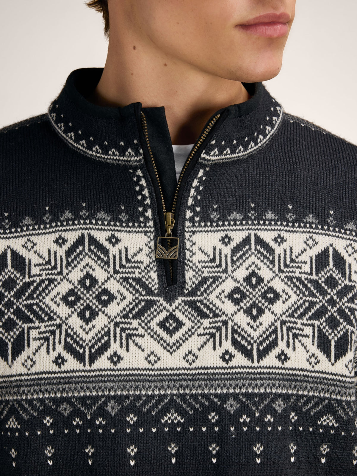 Men’s Blyfjell Knit Sweater – Steel Offwhite Navy