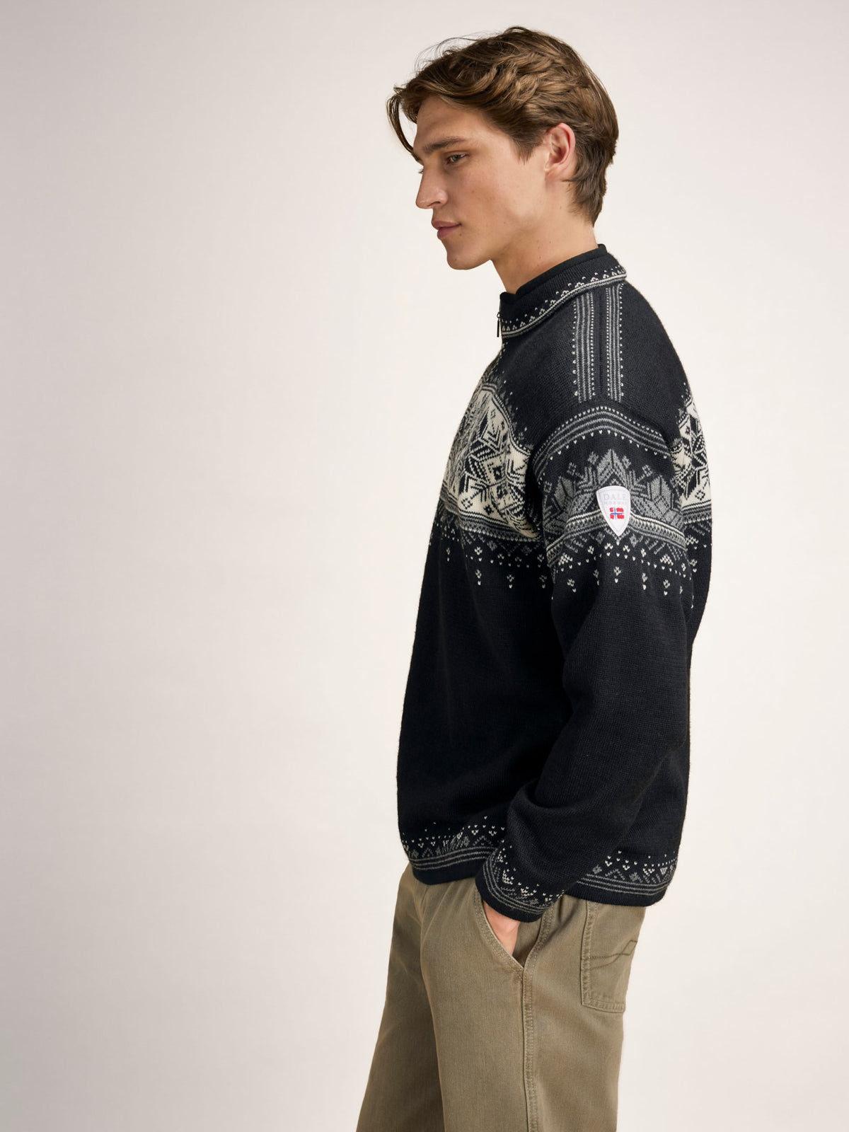 Men’s Blyfjell Knit Sweater – Steel Offwhite Navy