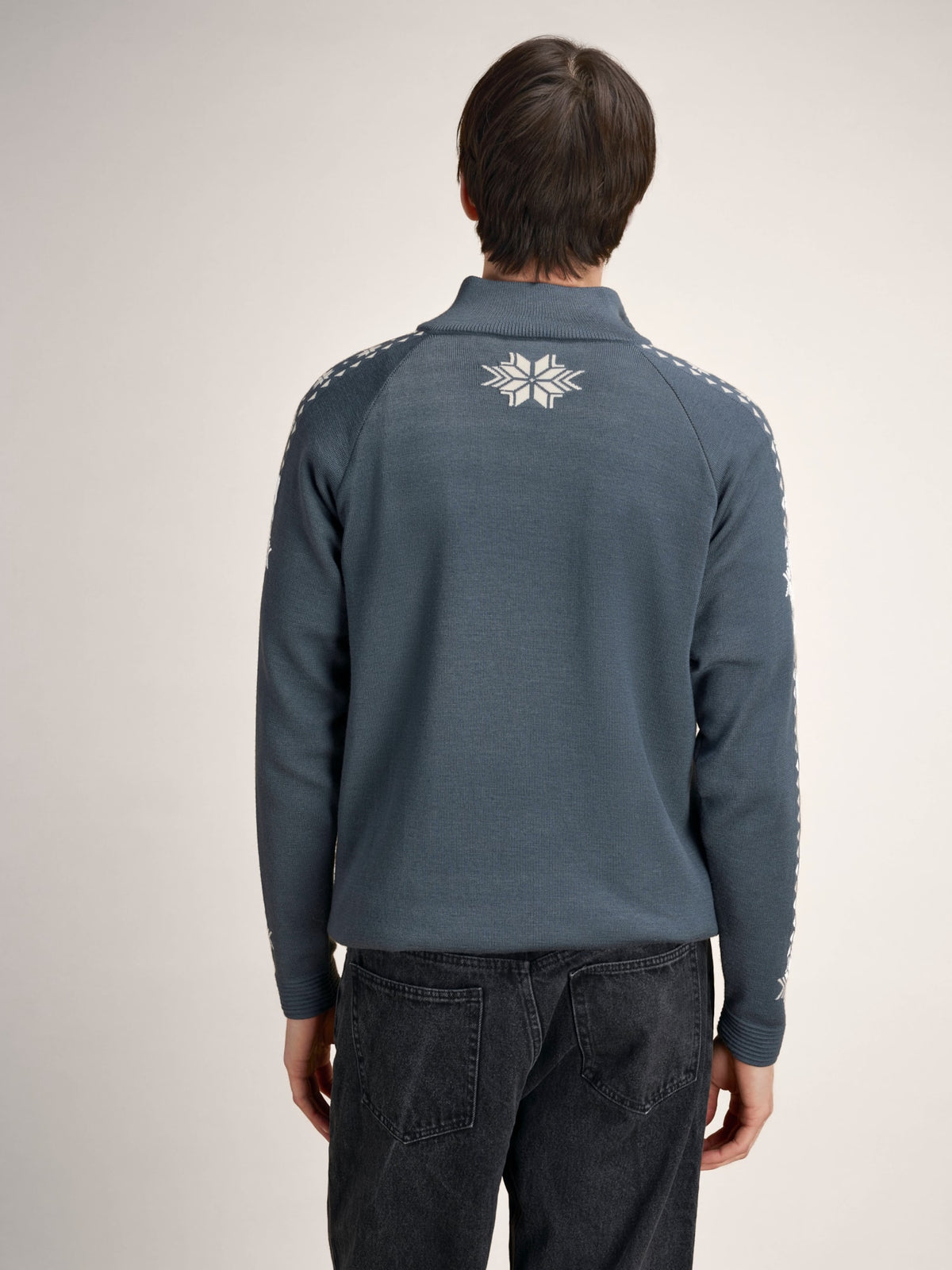 Men’s Geilo Sweater – Steel Offwhite