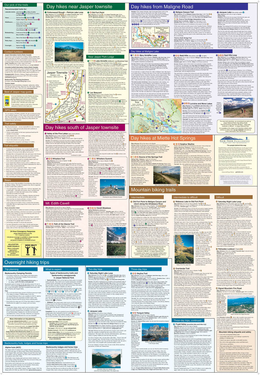 Jasper & Maligne Lake Map