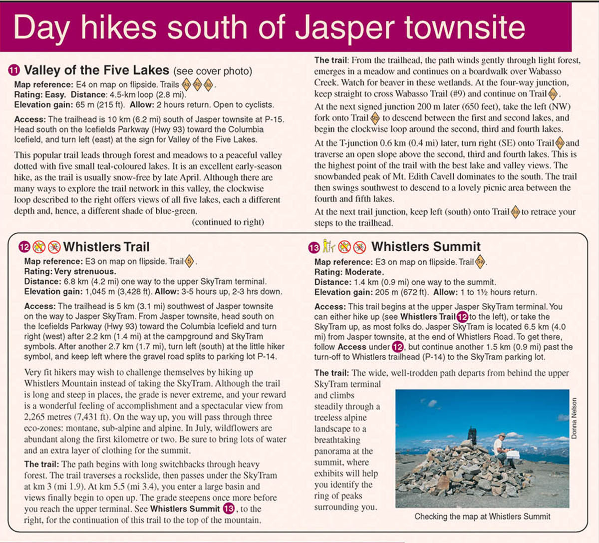 Jasper & Maligne Lake Map