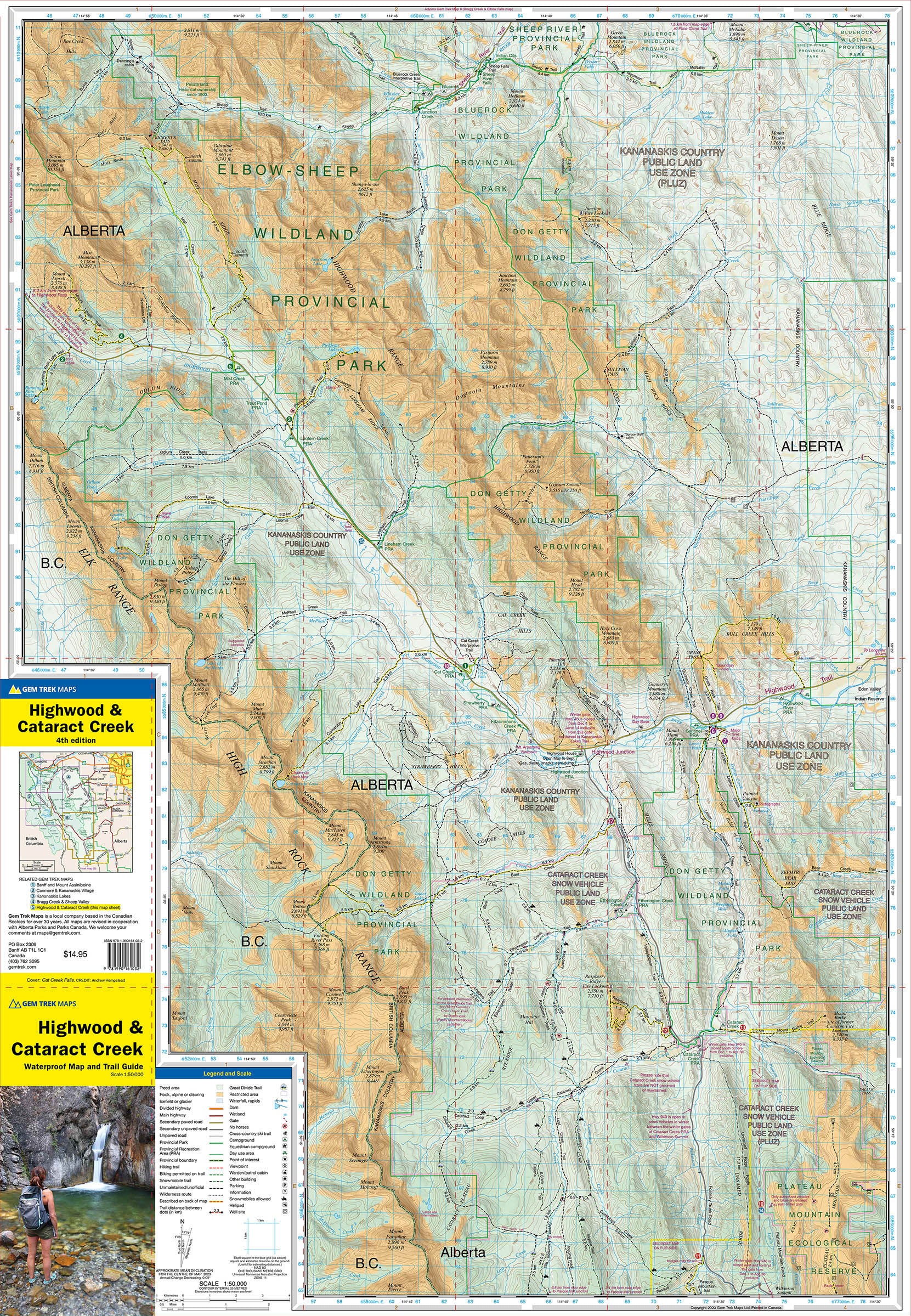 Highwood & Cataract Creek Map