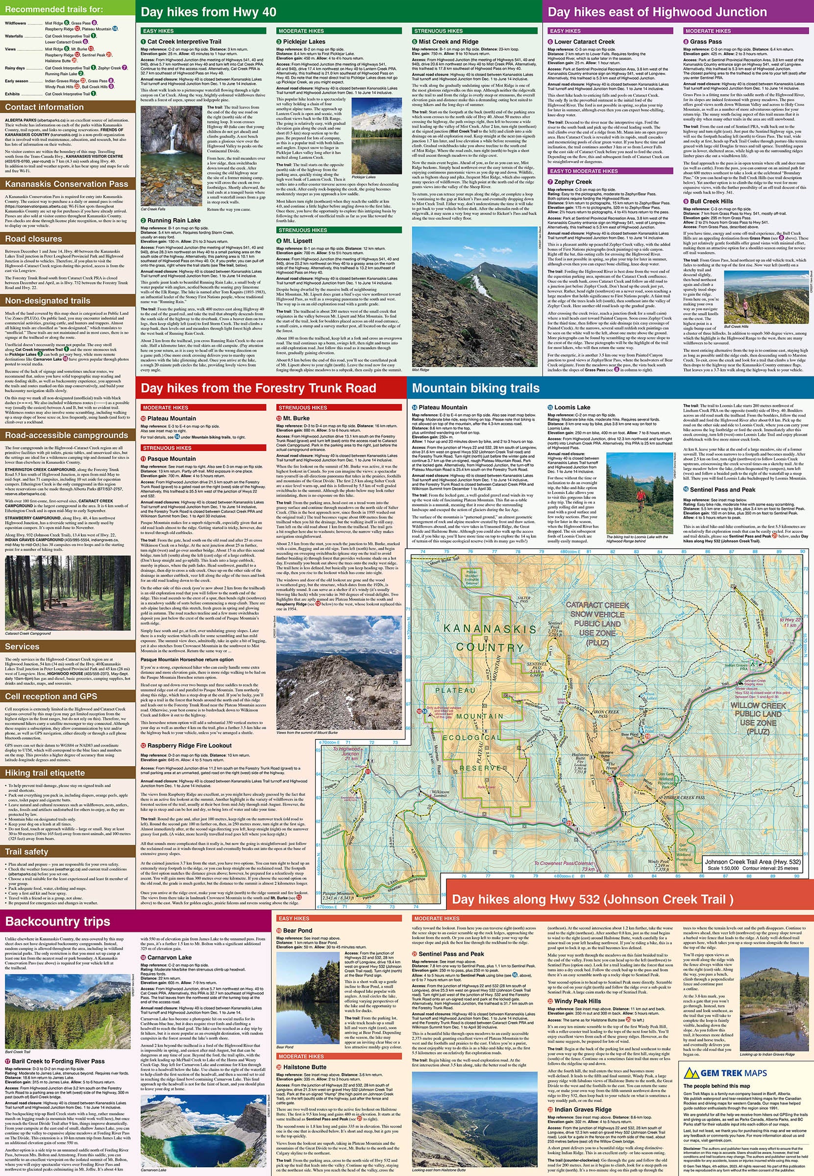 Highwood & Cataract Creek Map