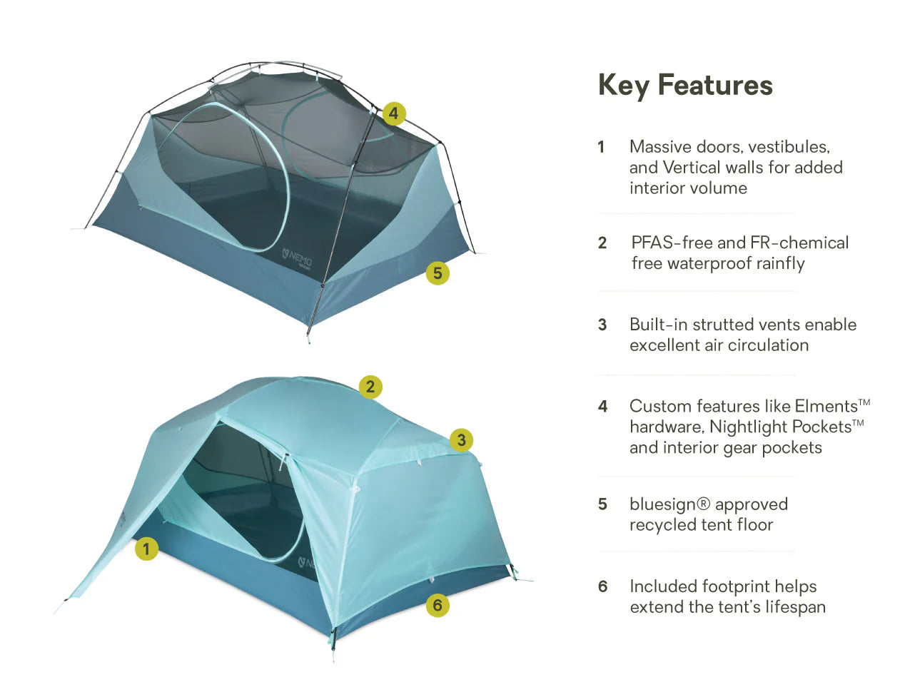 Aurora Backpacking Tent & Footprint 2 Person