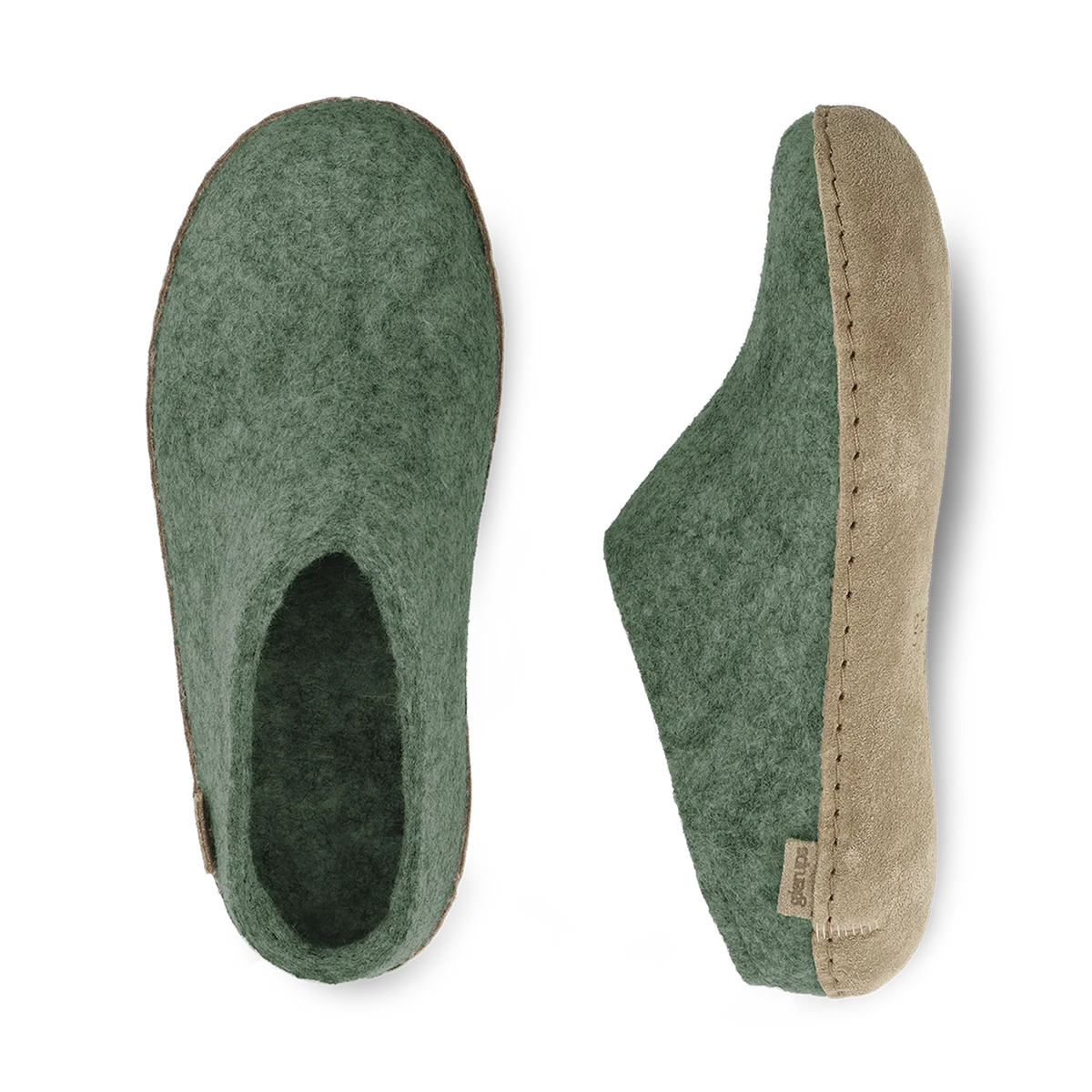 Leather Sole Slip-On Slippers