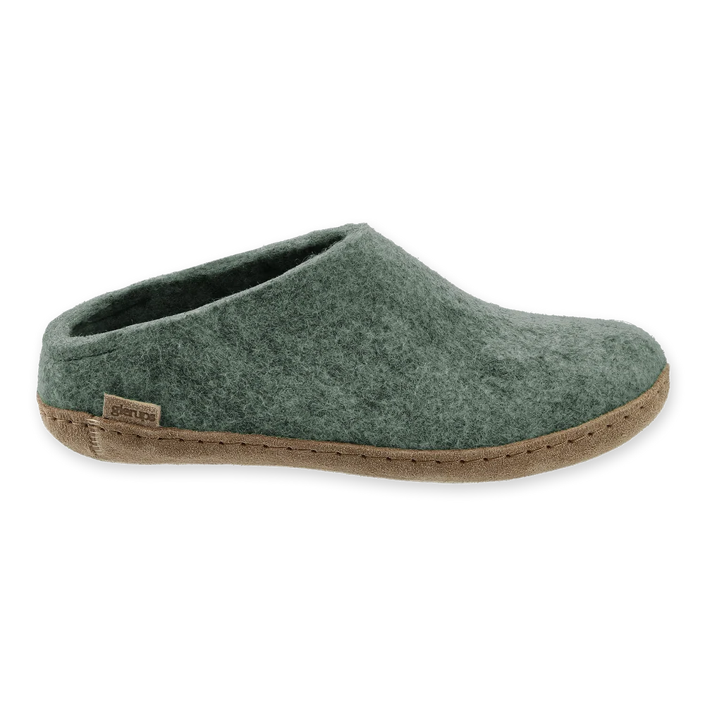 Leather Sole Slip-On Slippers