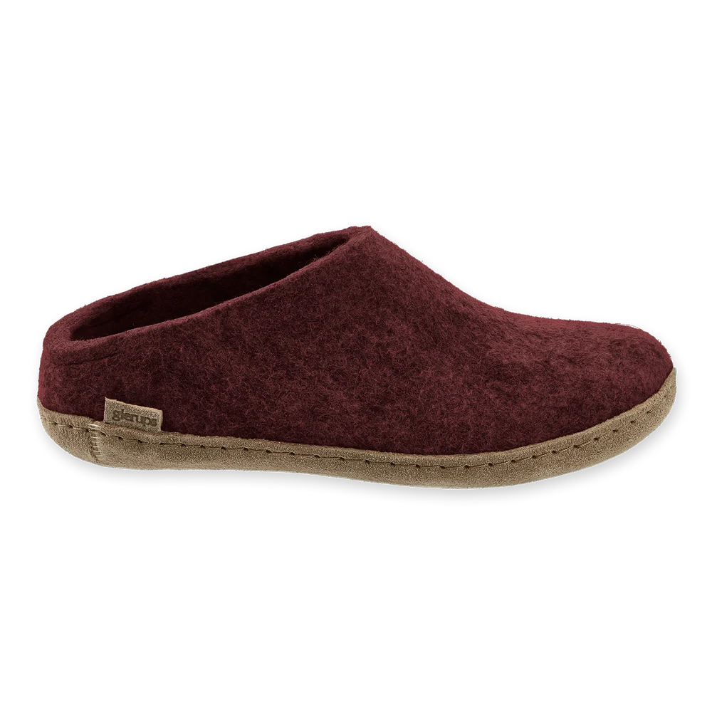 Leather Sole Slip-On Slippers