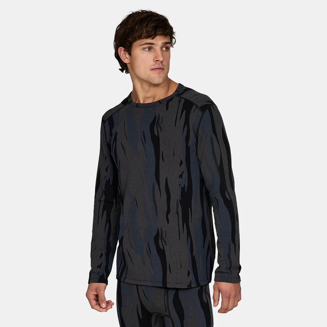 Men's Heavyweight Grid Fleece Crew Base Layer