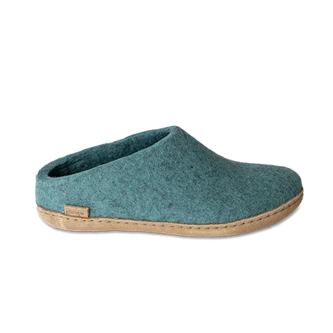 Leather Sole Slip-On Slippers
