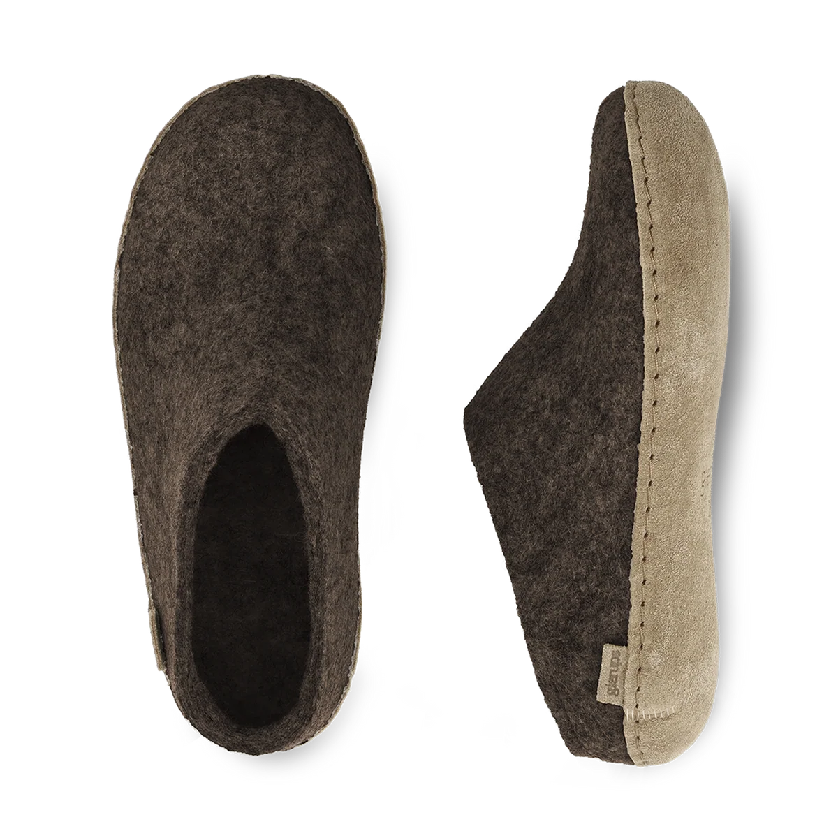 Leather Sole Slip-On Slippers