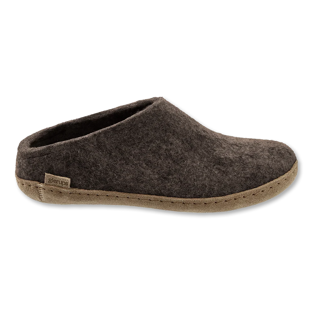 Leather Sole Slip-On Slippers