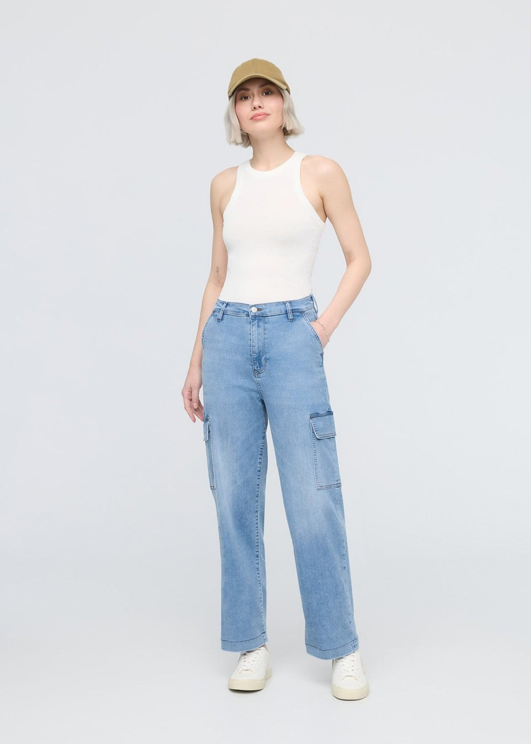 Women's Performance Denim Lite High Rise Cargo Pant