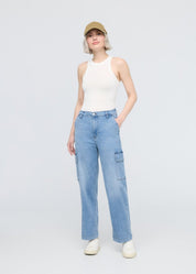 Women's Performance Denim Lite High Rise Cargo Pant