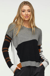 Zaket & Plover Women's Eclectic Intarsia Sweater