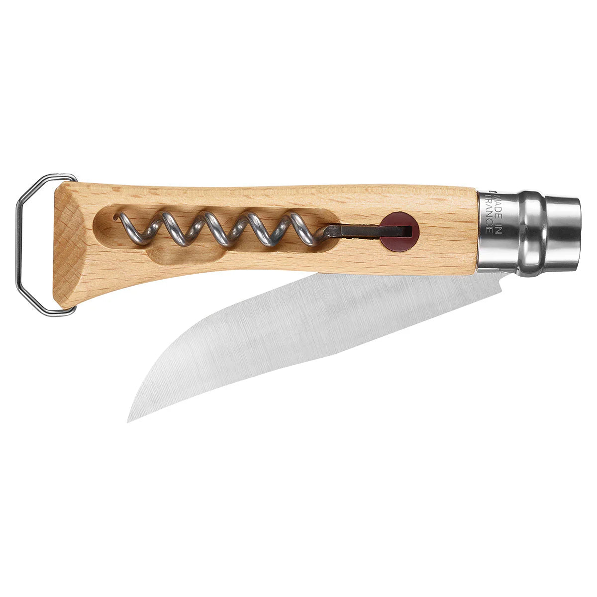 No.10 Corkscrew Stainless Steel Folding Knife with Bottle Opener