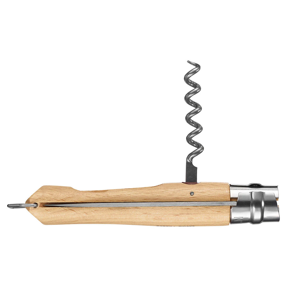 No.10 Corkscrew Stainless Steel Folding Knife with Bottle Opener