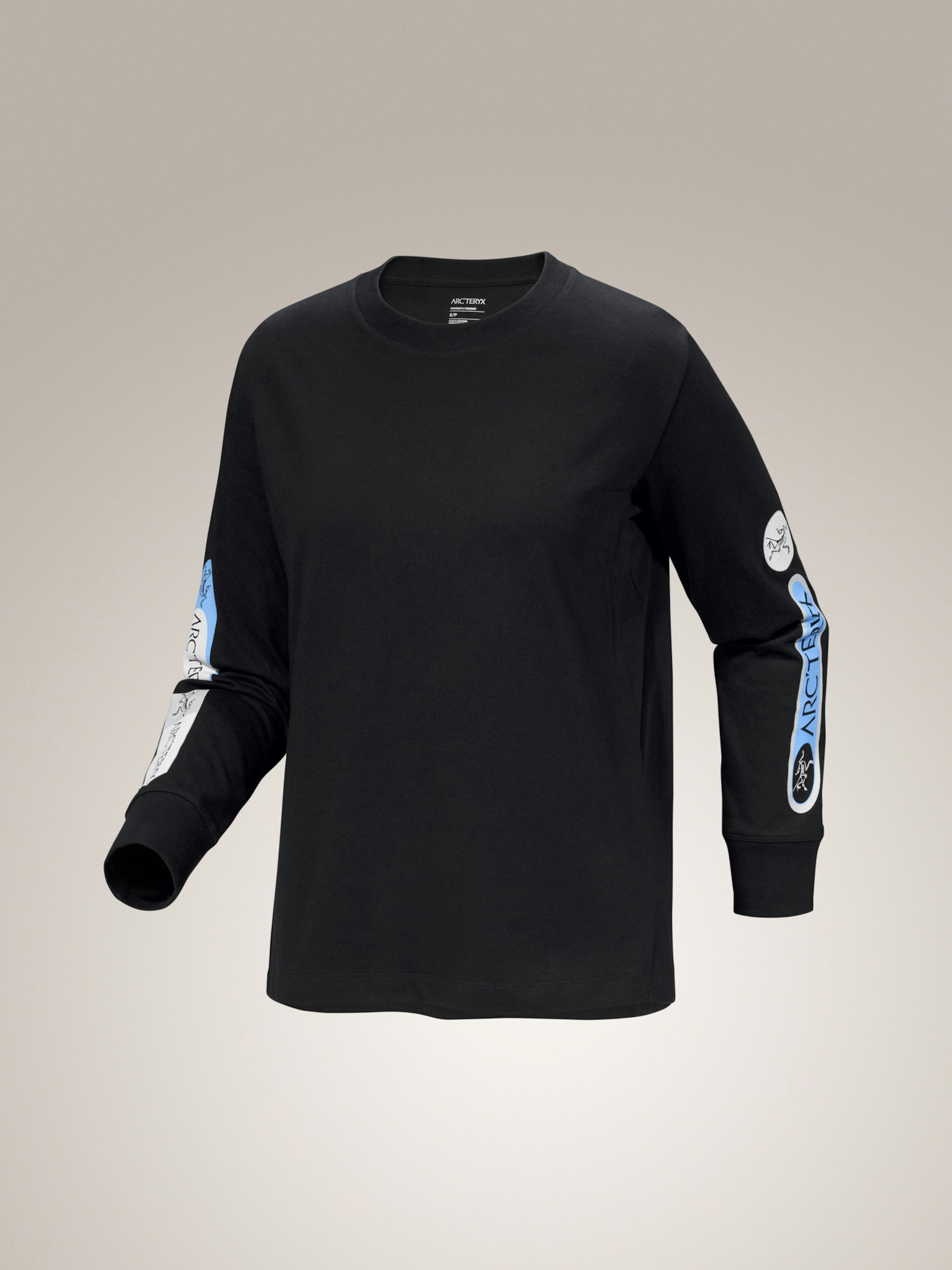 Women's Kragg Cotton Sticker Crew Long Sleeve Shirt