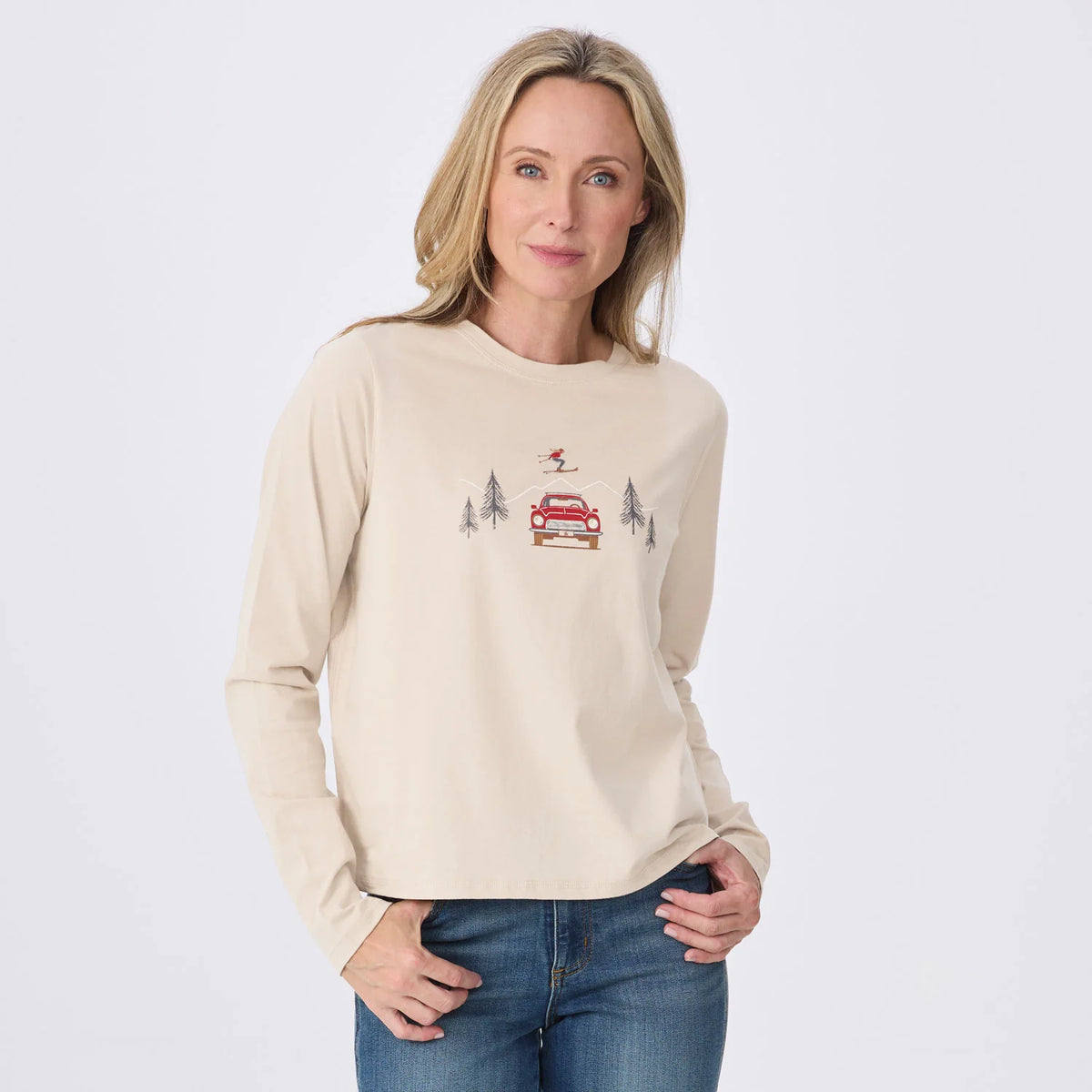Women’s Maple Graphic Tee – Car Jump
