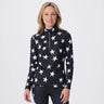 Women’s All Over Stars Top – Black
