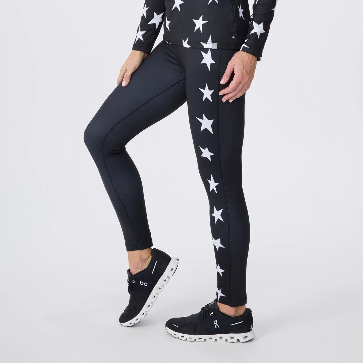 Women’s All Over Stars Legging – Black