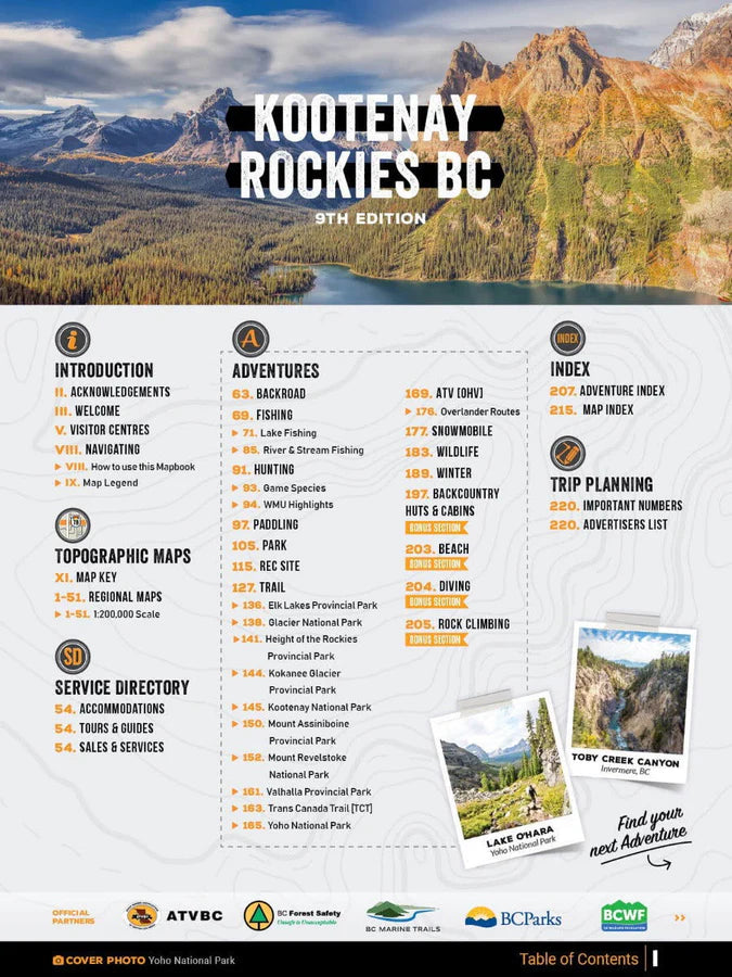 Kootenay Rockies BC Backroad Mapbook | 9th Edition