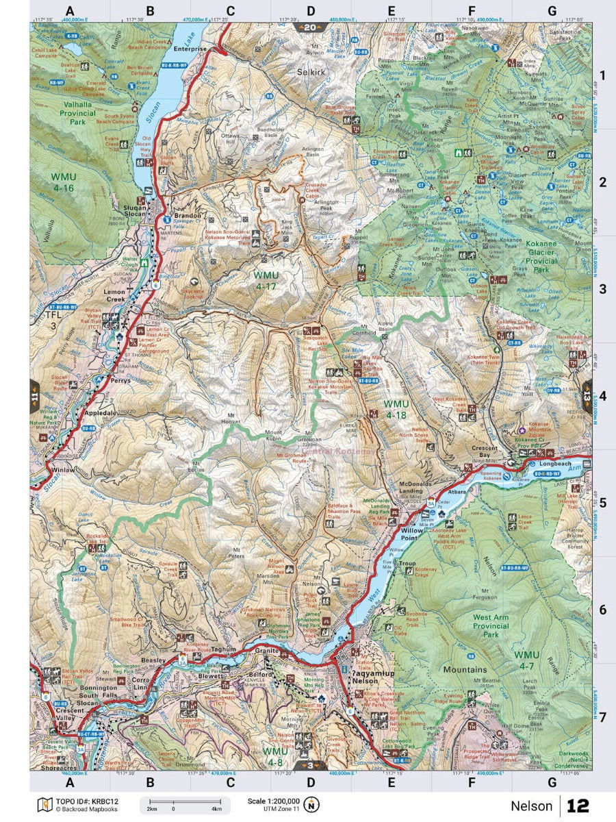 Kootenay Rockies BC Backroad Mapbook | 9th Edition