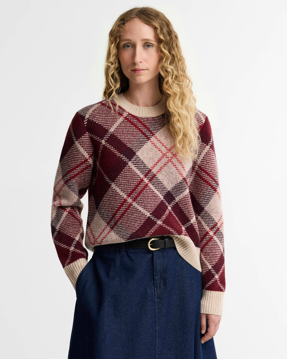Women’s Stevie Tartan Wool Jumper product image