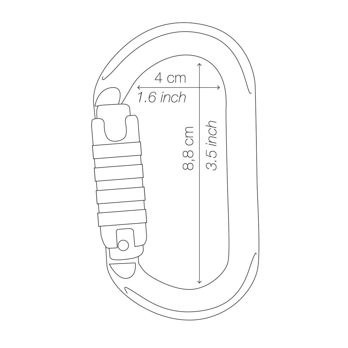 Petzl OK Screw-Lock Oval Carabiner