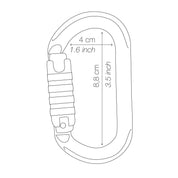 OK Screw-Lock Oval Carabiner