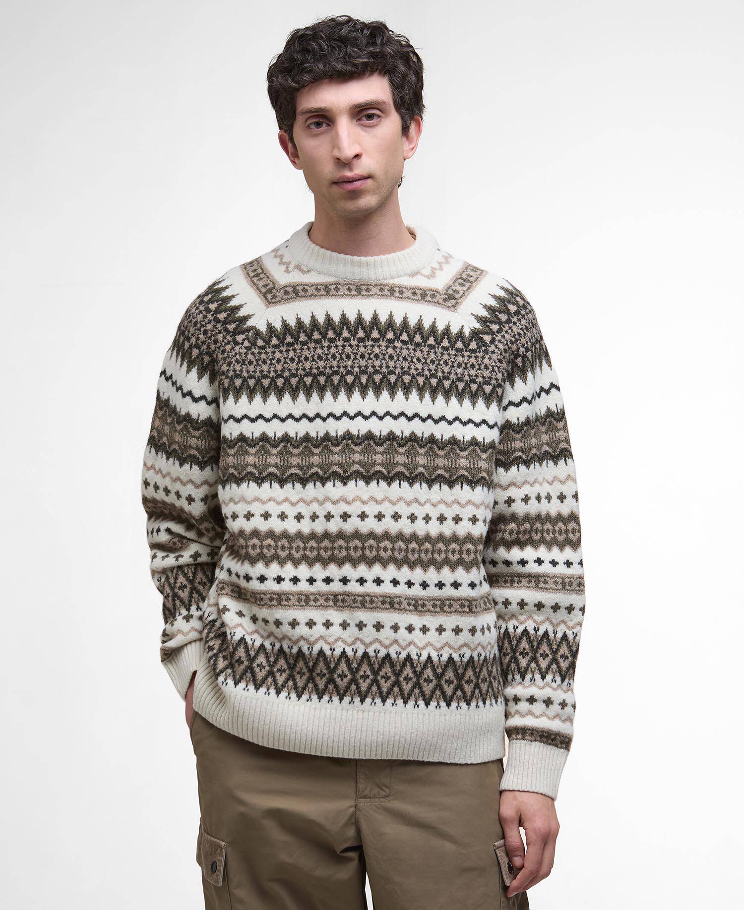Men's Hase Fair Isle Crew Neck Jumper