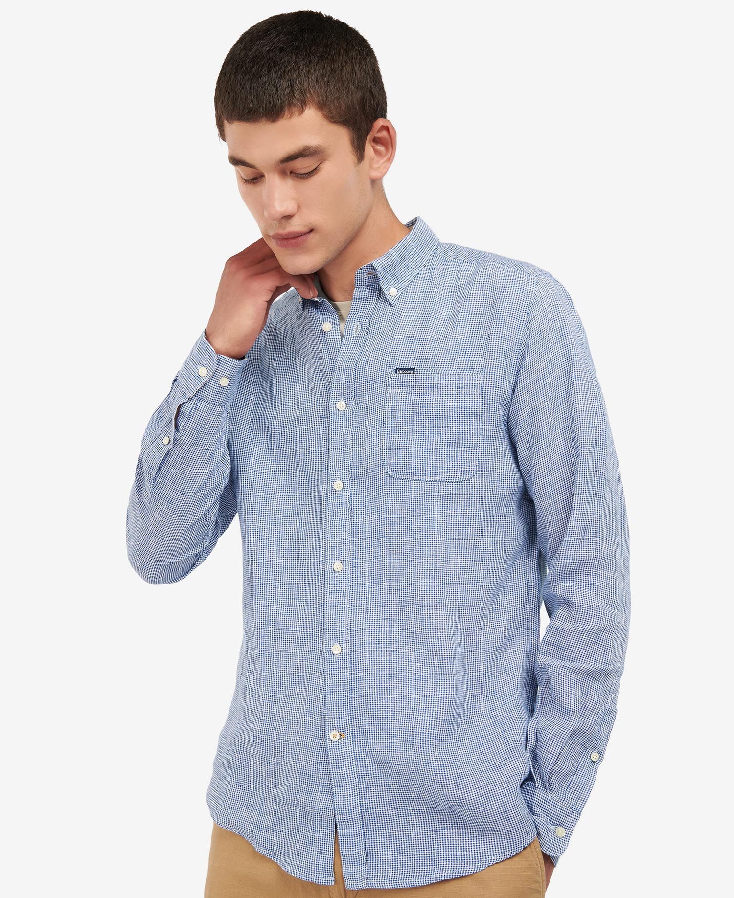 Men's Linton Tailored Long-Sleeved Linen Shirt