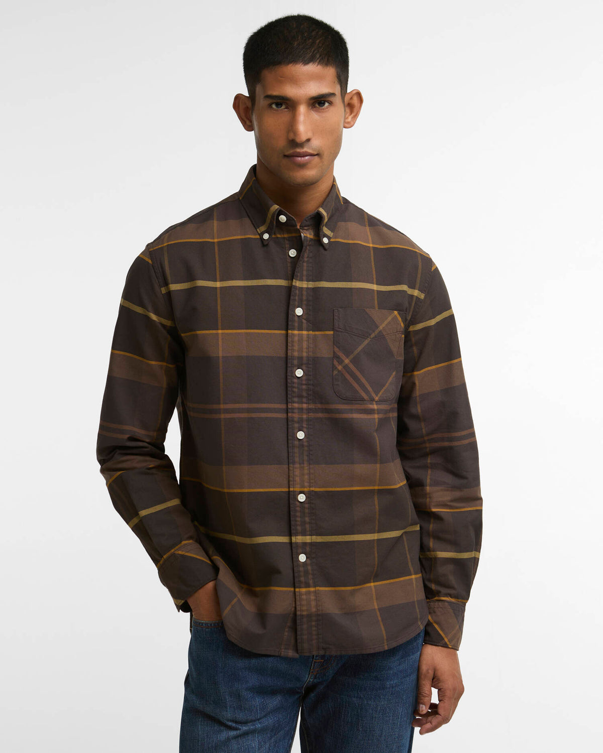 Men's Mineral Tartan Dunoon Authentic-Fit Shirt