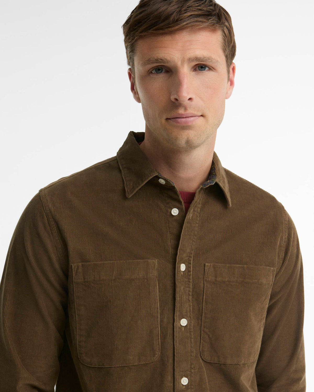 Men’s Cord Authentic-Fit Long-Sleeved Shirt product image