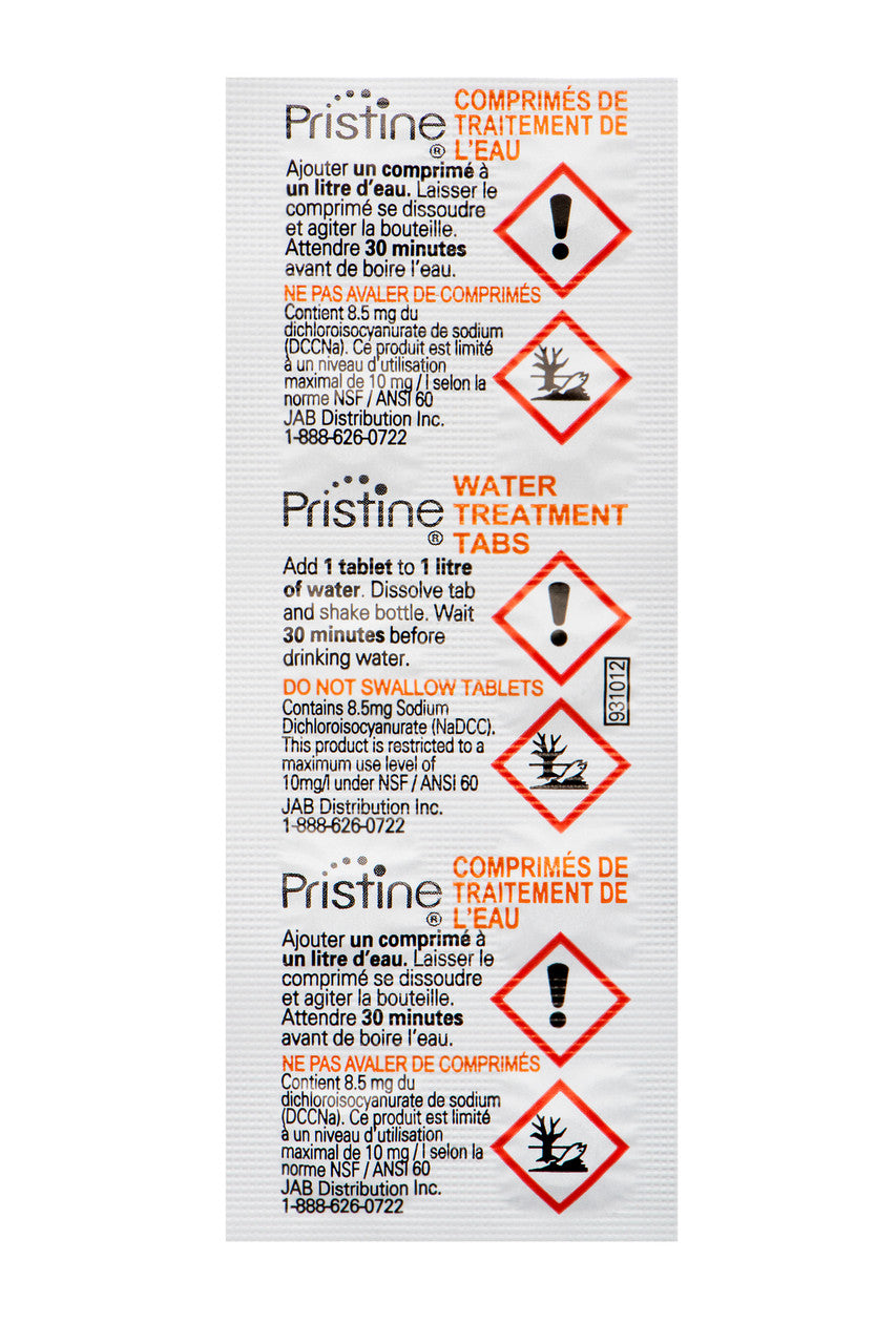 Pristine Water Treatment Tablets 1L