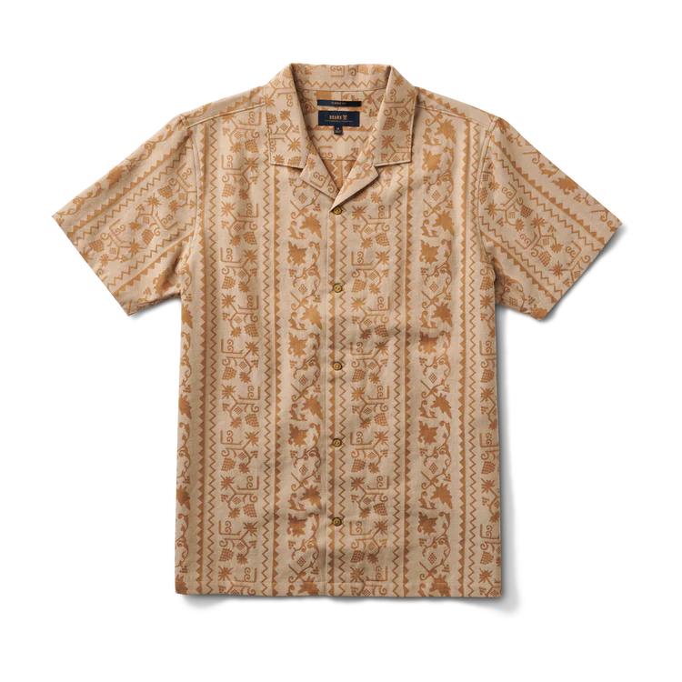 Roark-Men's Gonzo Camp Collar Shirt-Sarda Almond-Small-Monod Sports