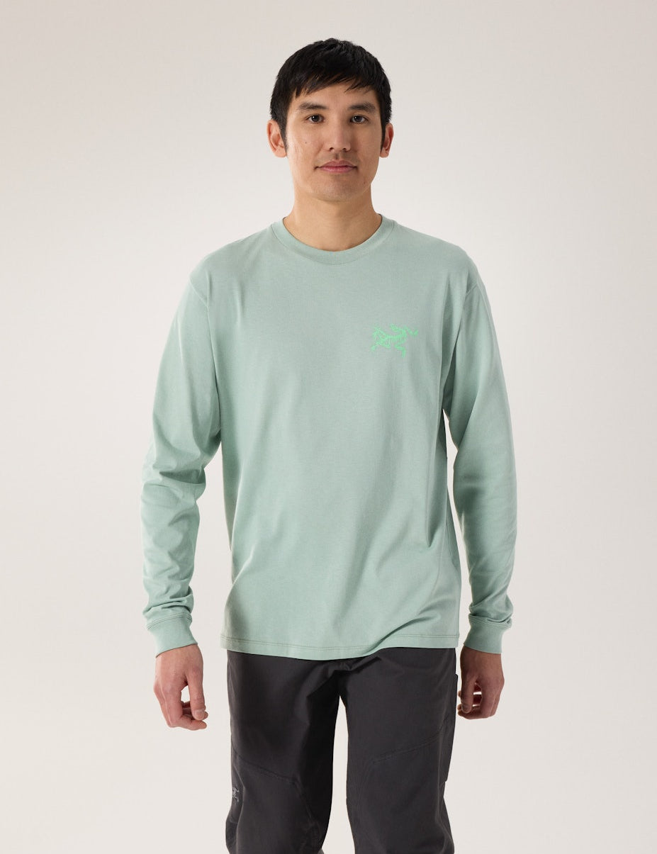 S25-X000009537-Kragg-SL-Cotton-Bird-Tile-Shirt-LS-Stone-Green-Phosphorescent-Front-View.jpg