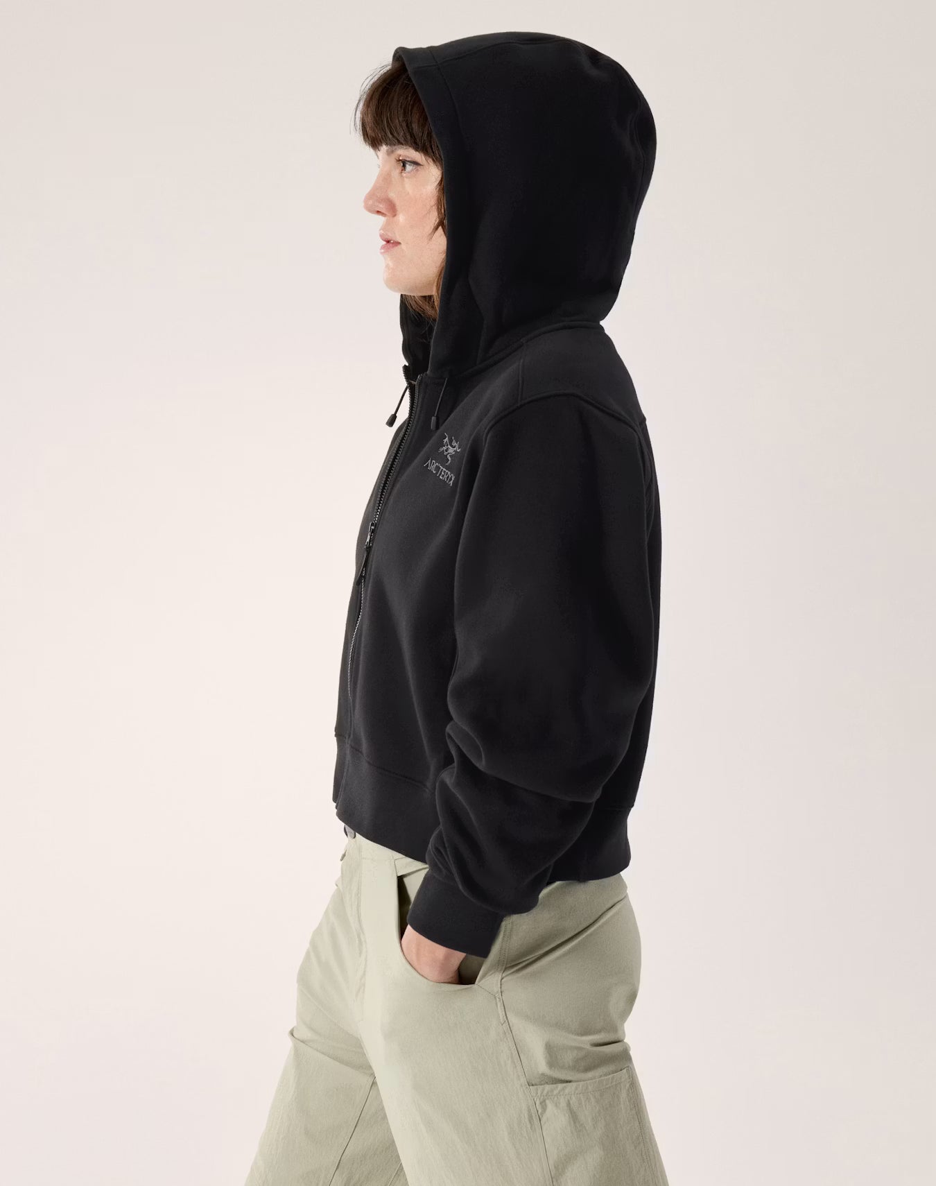 Women's Emblem Fleece Full Zip Crop Hoody