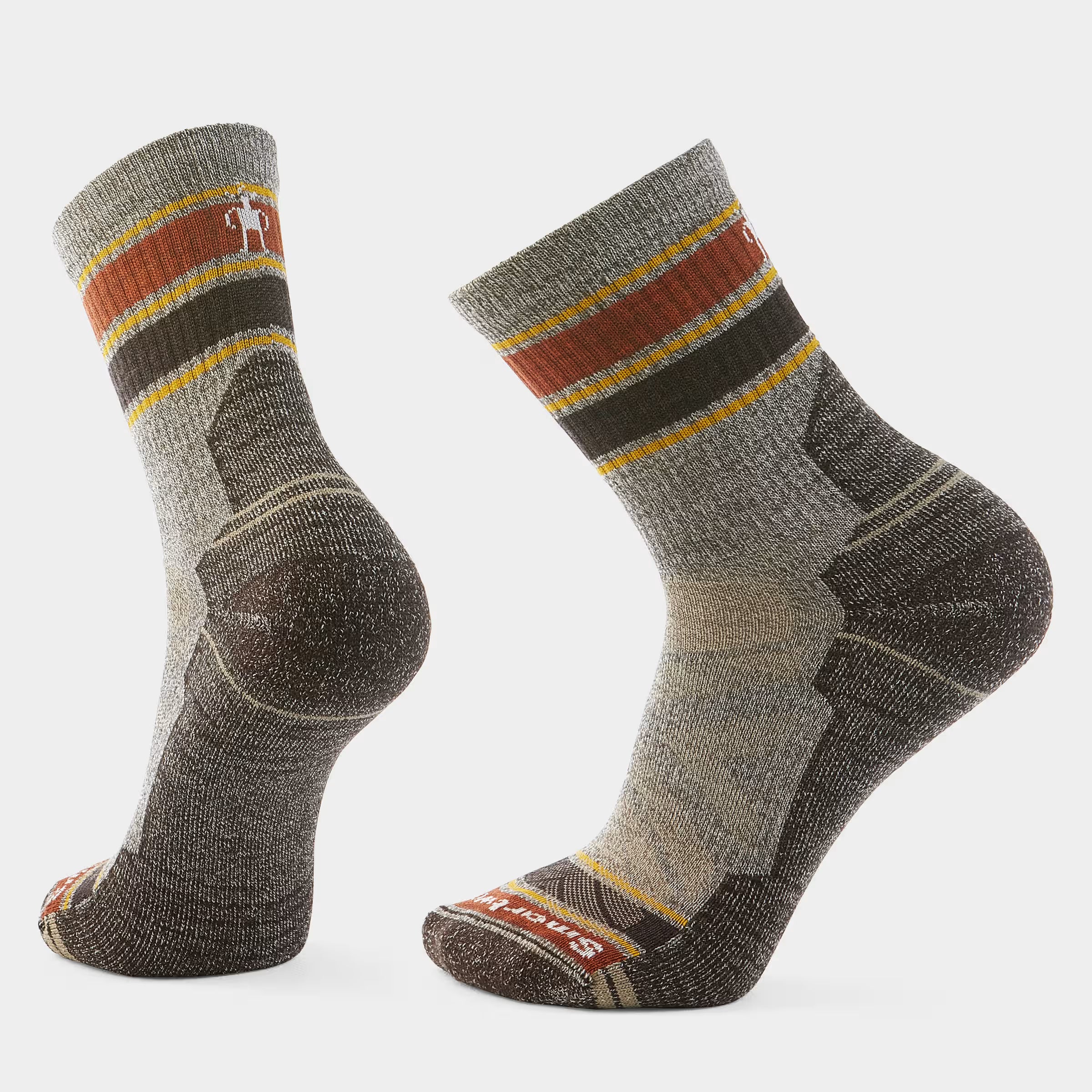 Hike Striped Mid Crew Socks Light Cushion