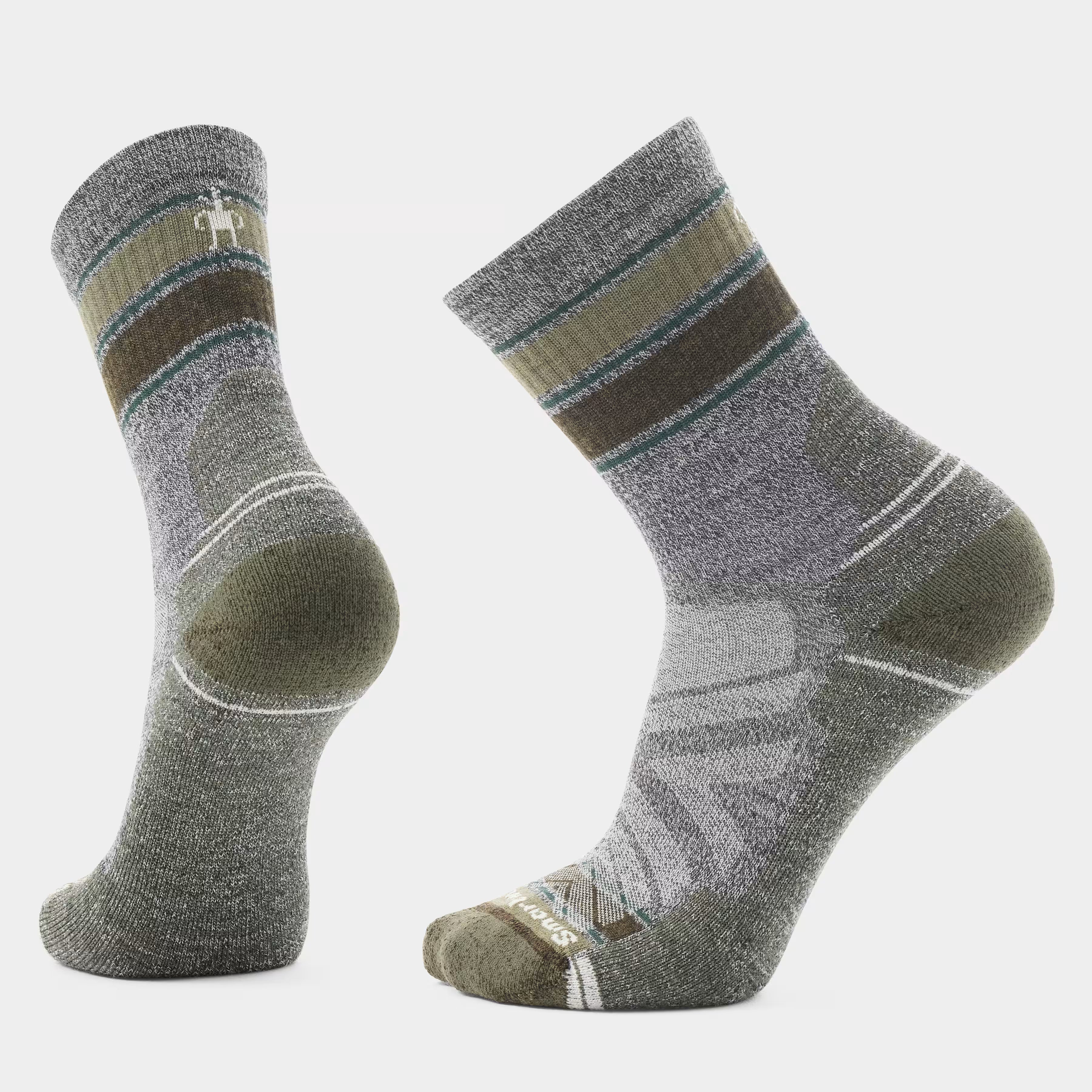 Hike Striped Mid Crew Socks Light Cushion