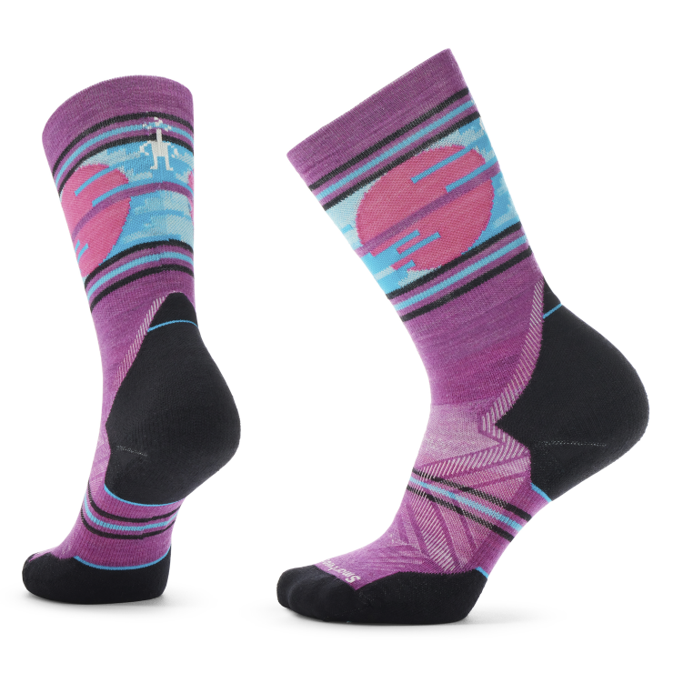 Women's Trail Run Targeted Cushion Sunset Trail Crew Socks