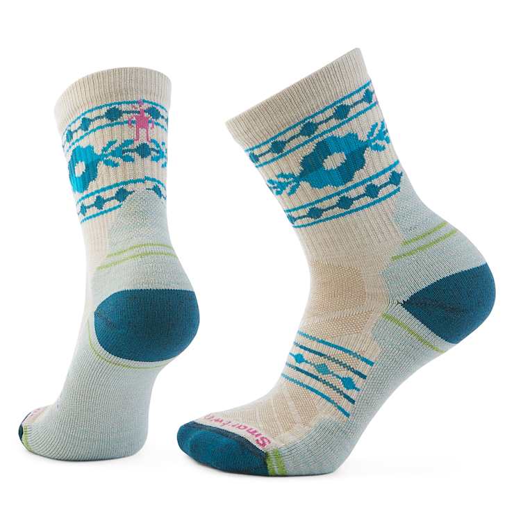 Women's Hike Light Cushion Floral Mid Crew Socks