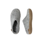 Leather Sole Slip-On Slippers