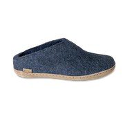 Leather Sole Slip-On Slippers