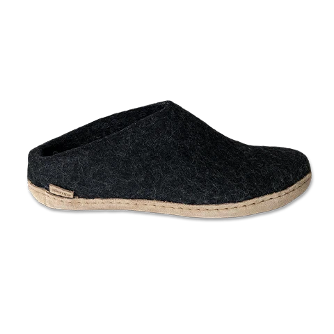 Leather Sole Slip-On Slippers